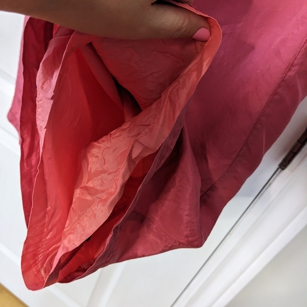 Vintage coral red pink wide leg hi rise crop pants size Small XS A3 - Picture 9 of 11